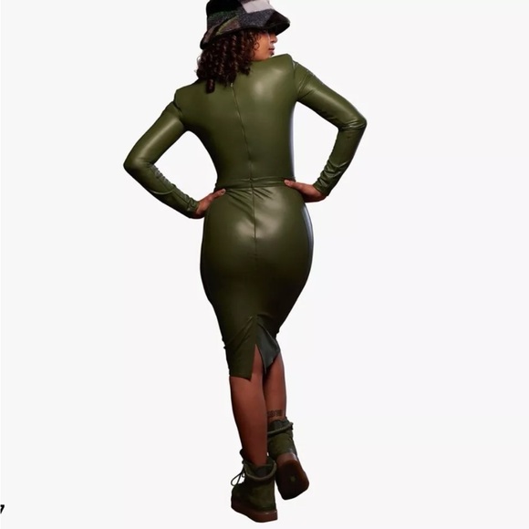 IVY PARK x Adidas Green Midi Pencil Skirt with Slit Sz XS NWT (A0315) - Picture 8 of 16